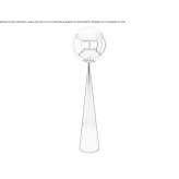 LED floor lamp made of metal and polycarbonate Bojano