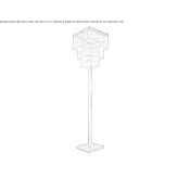 Mosiężna lampa podłogowa Lapwai