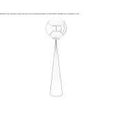 LED floor lamp made of metal and polycarbonate Manteno