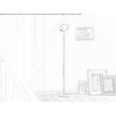 Regulowana aluminiowa lampa podłogowa LED Iquira