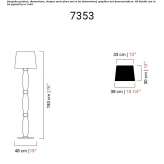 Venetian crystal floor lamp Ovalle