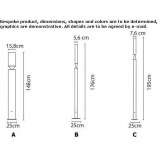 LED floor lamp with indirect light made of stainless steel Bujakow