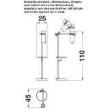 Adjustable metal floor lamp with shelf Camoapa