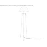 Mosiężna lampa podłogowa Calopar