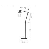 Adjustable metal LED floor lamp Rumford