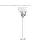 Floor lamp with crystals Rostock