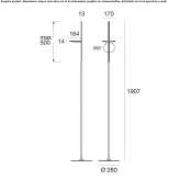 Regulowana aluminiowa lampa podłogowa LED Saulgrub