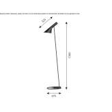 Steel LED floor lamp Insheim