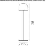 LED floor lamp made of blown glass Krupina