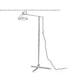 Aluminum floor lamp with height adjustment Pese