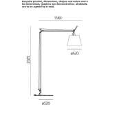 LED floor lamp with a swing arm Thedford