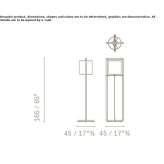 Drewniana lampa podłogowa Azagra