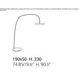 Metal LED arc lamp Toluca