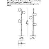 LED floor lamp made of metal and methacrylate Wiheries