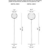 Lampa podłogowa LED z dmuchanego szkła Bersone