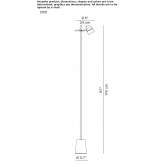 Regulowana aluminiowa lampa podłogowa LED Aliano