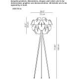 LED floor lamp made of polycarbonate Alacati