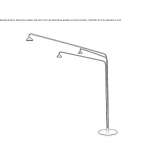 Adjustable aluminum floor lamp Burbage