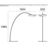 LED floor lamp made of polyurethane and metal Volot