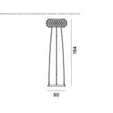 Lampa podłogowa LED z PMMA Nuth