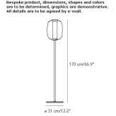 Lampa podłogowa LED ze szkła i metalu Flockton