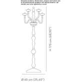 Lampa podłogowa LED wykonana ręcznie z dmuchanego szkła Mernda