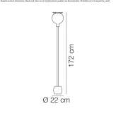 Lampa podłogowa ze szkła opalowego Tyndall