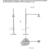 Lampa podłogowa z aluminium malowana proszkowo z półką Celmira