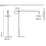 Regulowana metalowa lampa podłogowa LED Boxgrove