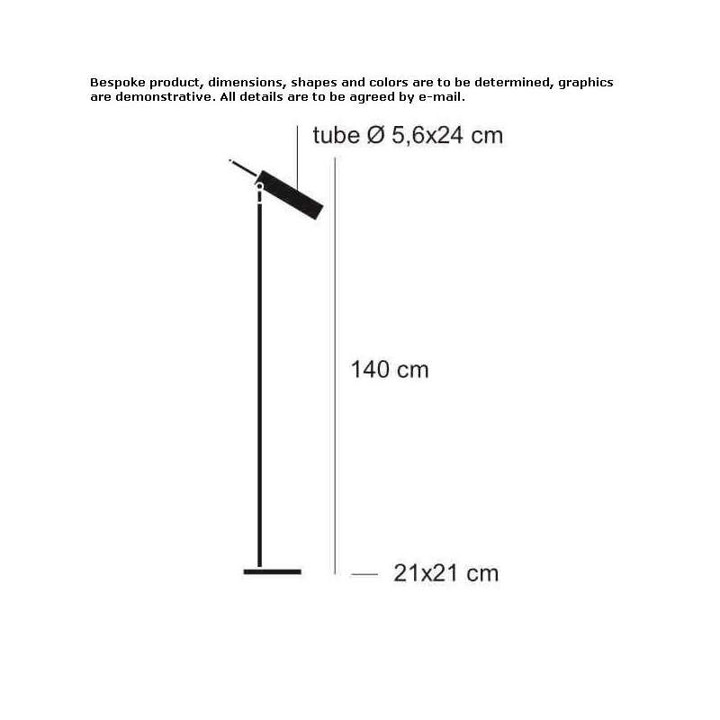 Adjustable carbon fiber LED floor lamp Ouches