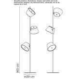 Regulowana aluminiowa lampa podłogowa Breskens