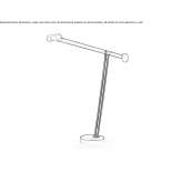 Adjustable LED floor lamp made of tempered glass Brignall