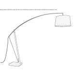 Wood and fabric floor lamp Mateare