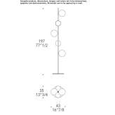 LED floor lamp made of borosilicate glass Henty