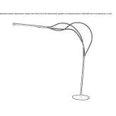 Adjustable LED floor lamp in shiny steel Rolandia