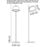 Adjustable aluminum floor lamp Breskens