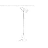 Adjustable LED floor lamp in glass and steel Exloo