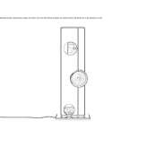 Metalowa lampa podłogowa LED Padria