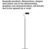 Adjustable LED floor lamp in painted metal Oristano