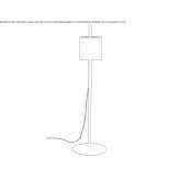 Floor lamp with a steel base and a cotton shade Stockach