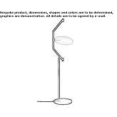 Steel LED floor lamp Zastavna