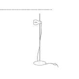 Steel LED floor lamp with height adjustment Carandai