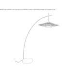 Cotton LED arc lamp with direct and indirect light Sadadeen