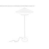 Linen LED floor lamp with direct and indirect light Rehon