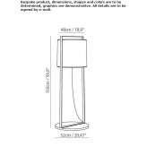 Lampa podłogowa z tkaniny Perreux