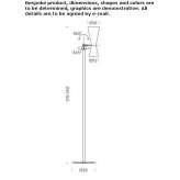 Regulowana aluminiowa lampa podłogowa Abancay