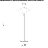 Metal floor lamp Levier