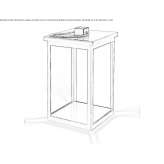 Rechargeable, wireless LED table lamp made of stainless steel Coruripe
