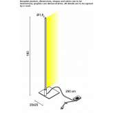 Aluminiowa lampa podłogowa LED Aramengo