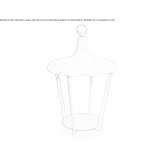 Rechargeable, wireless, iron LED lantern Tlaxco
